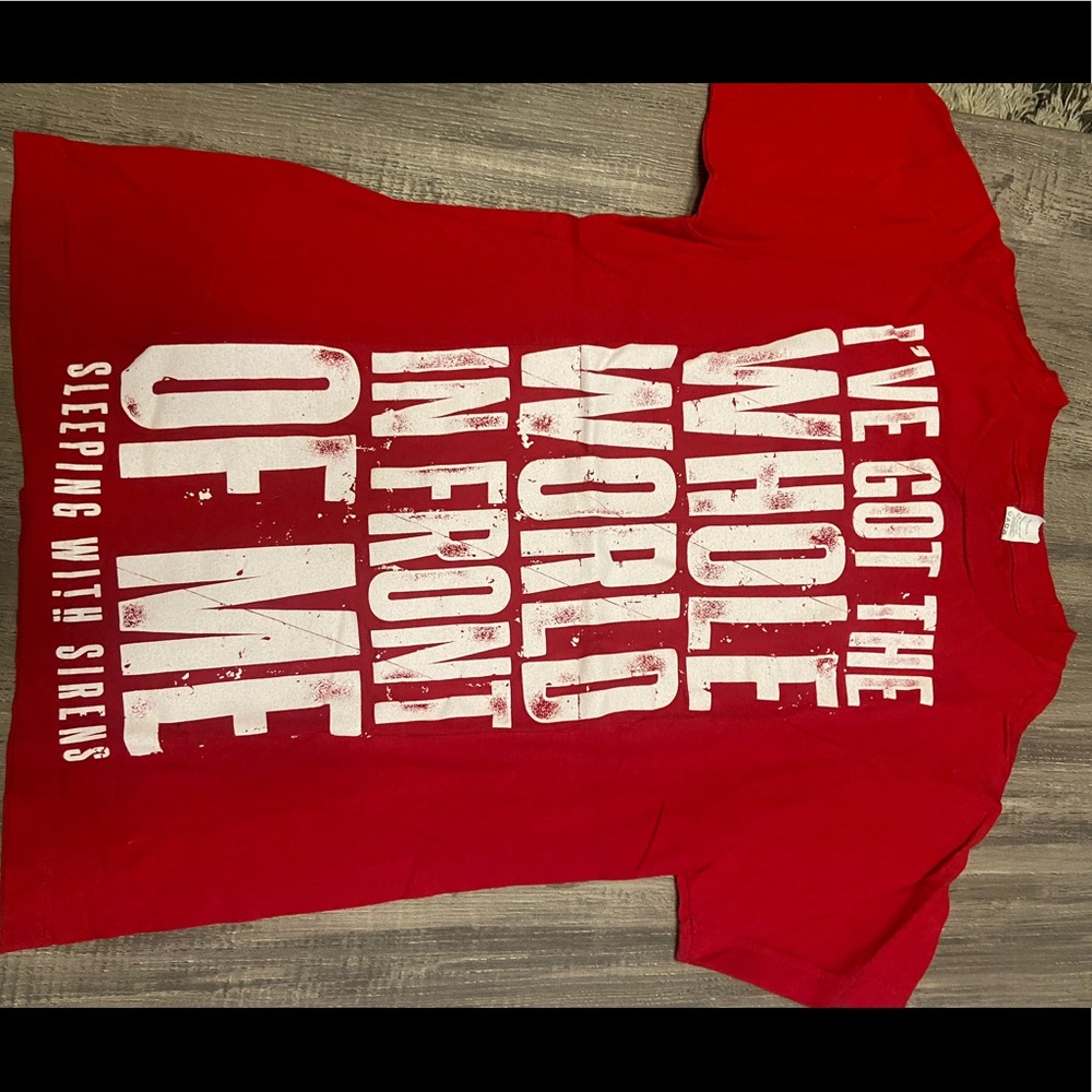 Vintage Sleeping With Sirens lyric tee